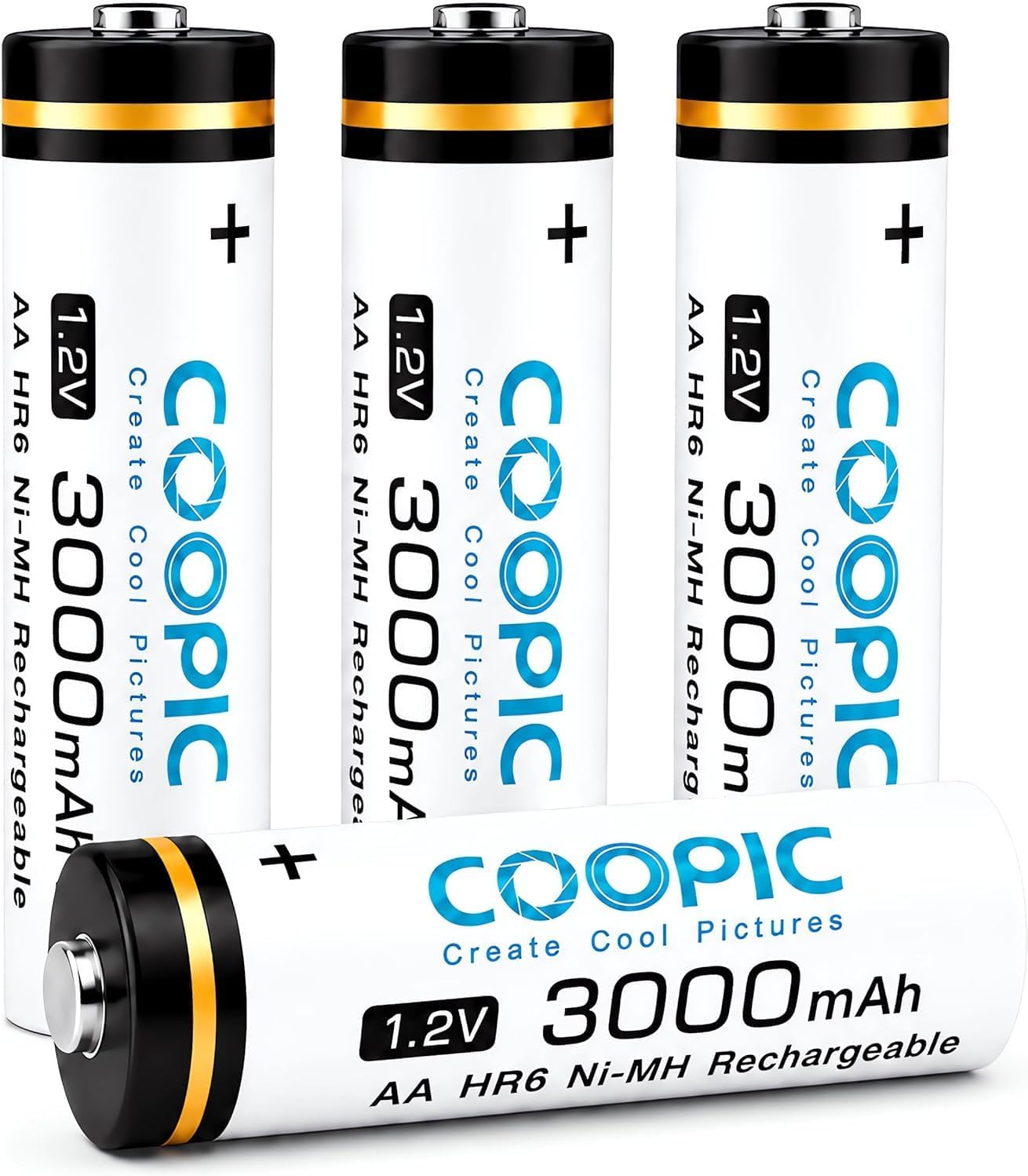 4pcs 3000mAh AA HR6 Ni-MH Pre-charged type Rechargeable Battery