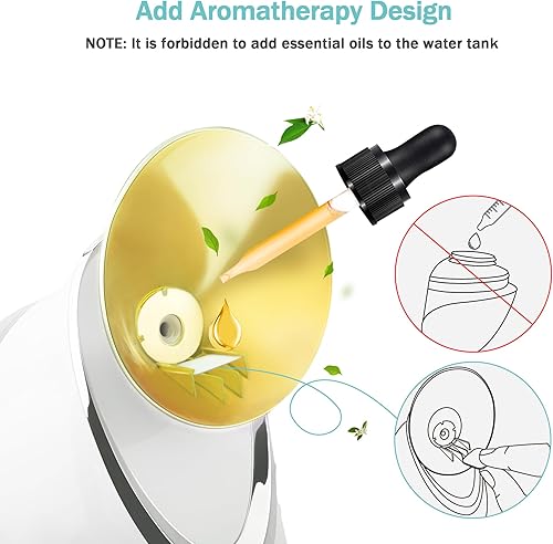 Miniatura 8 de EZBASICS - Vaporizador facial iónico para limpieza profunda vaporizador facial profesional para sinusos vaporizador cálido para cara hogar spa