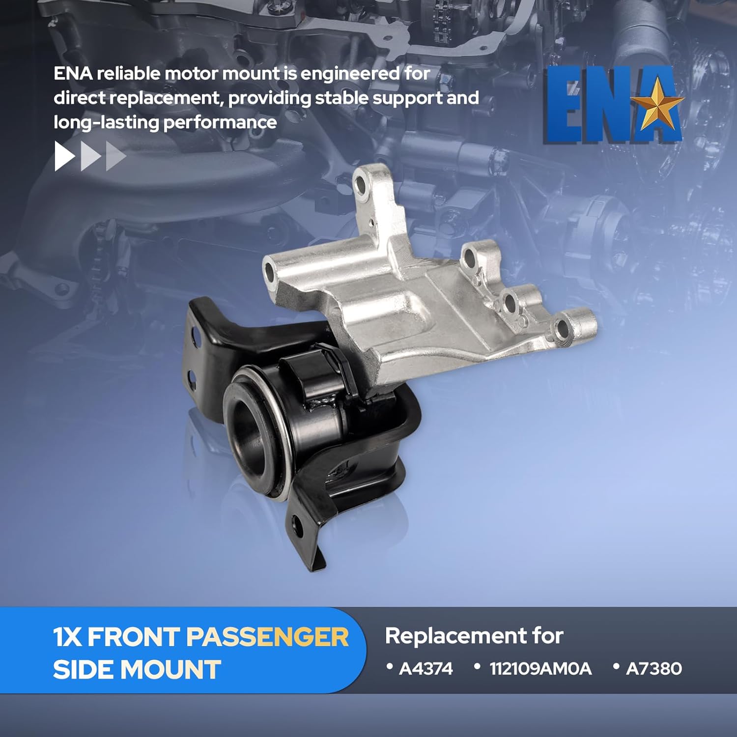 ENA Engine Motor and Trans Mount for A7376 A4360 A7382 A7380 Set of 4 Compatible with Nissan 2013 2014 2015 2016 2017 2018 2019 Sentra l4 1.8L Replacement for 9699, 9712, 9717, 9818