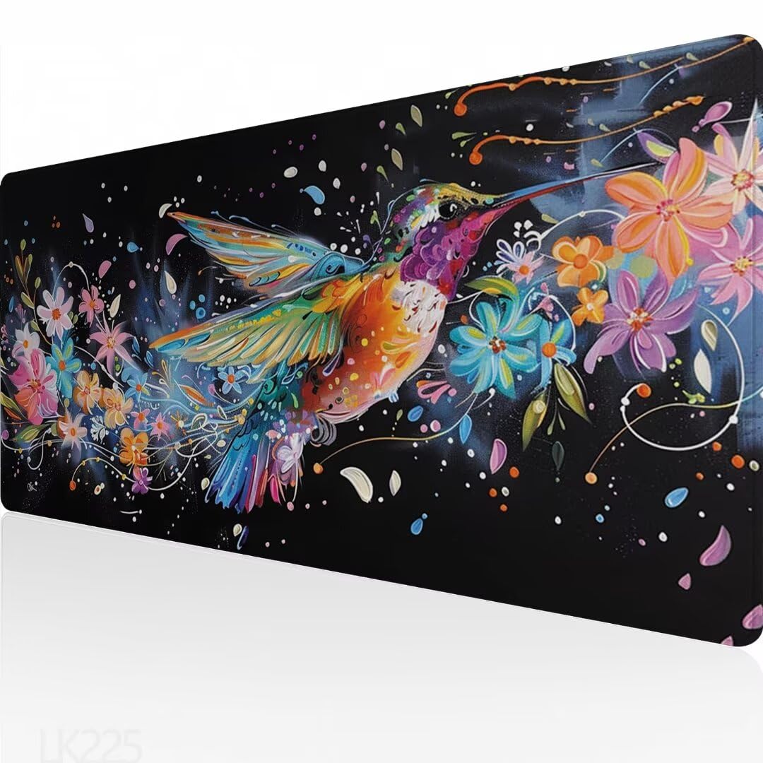 Duża podkładka pod mysz, 100 x 50 x 0 cm, podkładka pod mysz, ze zwierzętami, rozszerzona podkładka pod mysz, kolorowa podkładka pod mysz, wodoodporna, miękka tkanina, gładka powierzchnia,