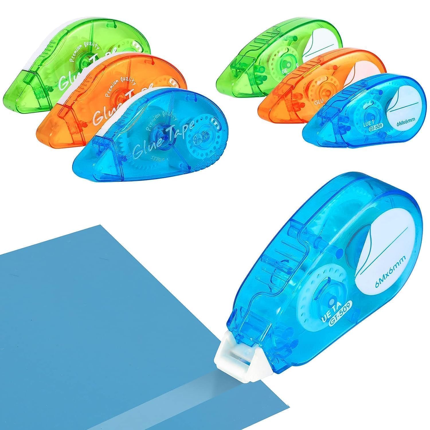 BuyLift Double Sided Tape Roller – 1 Pack Permanent Adhesive Runner, 8mm x 8m Dot Glue Roller for Scrapbooking, DIY Crafts, Journaling & Card Making 3