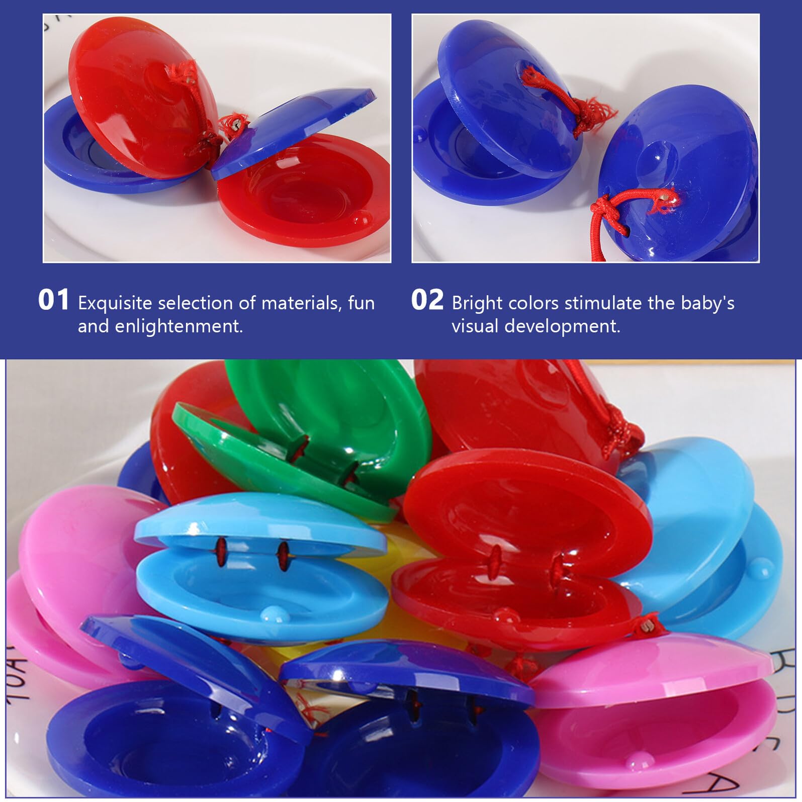 ORFOFE Giocattoli a Percussione Per Bambini 24 Pezzi Strumenti Musicali Colorati Compatti Portatili Educativi Per Sviluppo Creativo Scuola e Gioco Infantile
