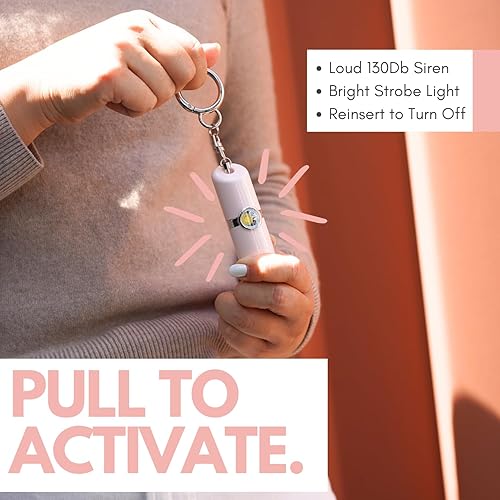 Miniatura 5 de Securityman Alarma de seguridad personal para mujer Llavero de autodefensa (sirena de 130 dB más fuerte y luz estroboscópica SOS) dispositivo de
