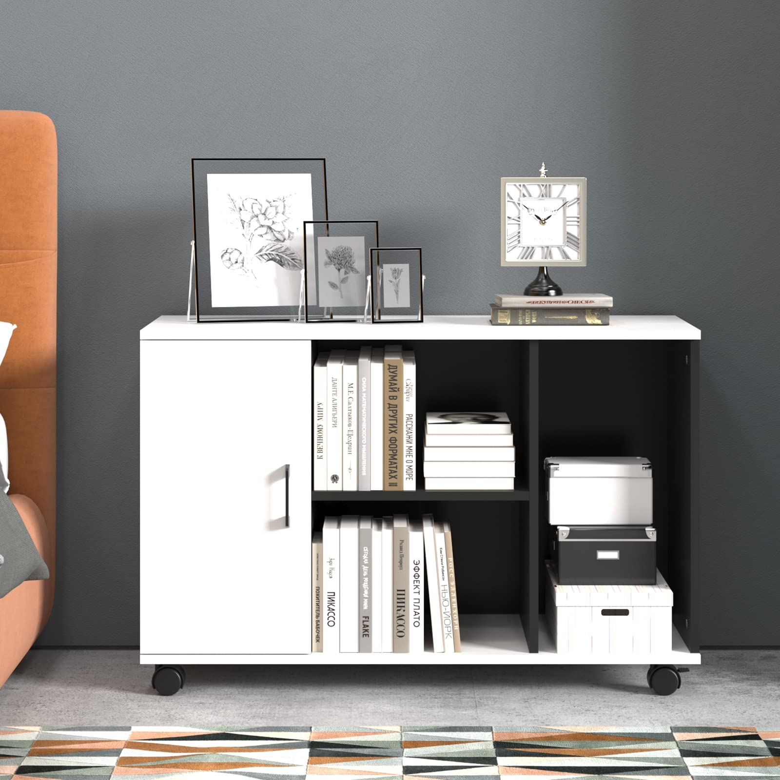 Snapklik.com : SogesHome Office File Cabinet, Mobile Lateral Filing Cabinet