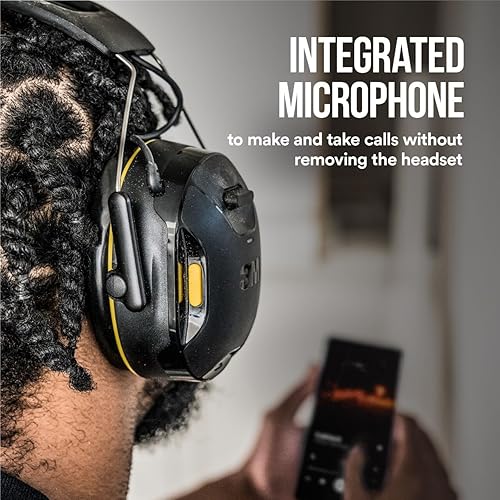 Miniatura 3 de 3M WorkTunes Connect - Protector auditivo inalámbrico con tecnología Bluetooth, protección auditiva Bluetooth con una clasificación de reducción de