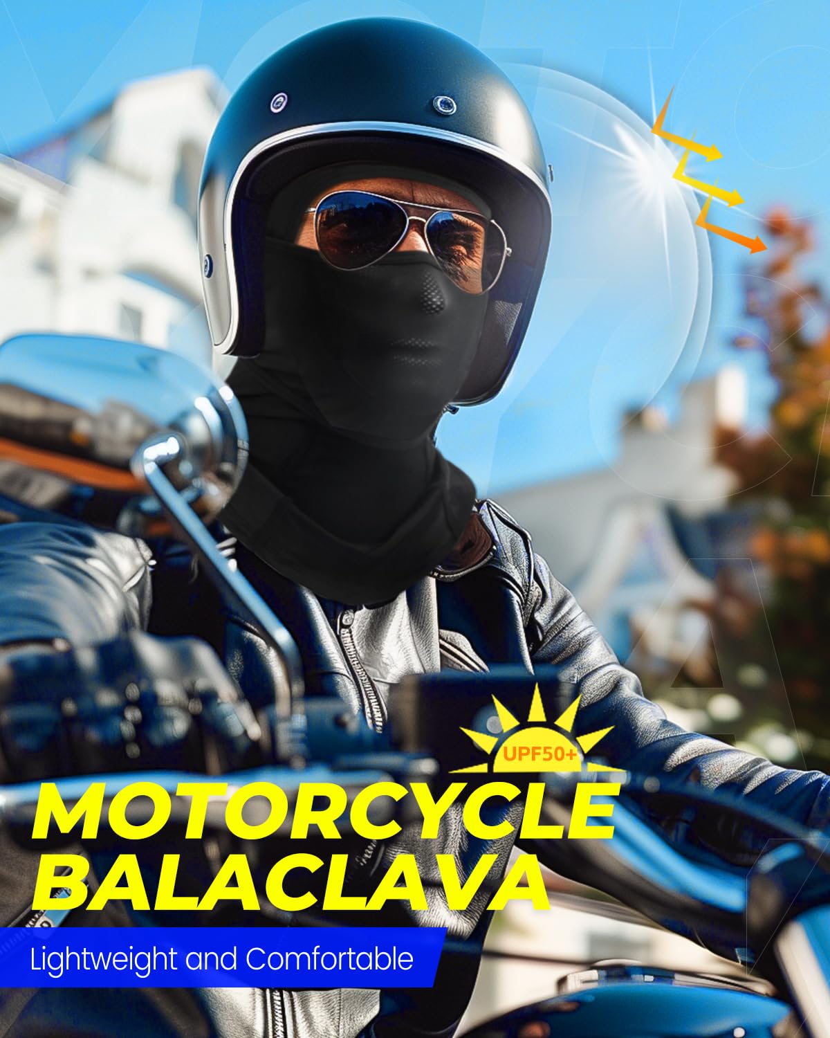 Pasamontañas con diseño movible para hombres y mujeres, máscara refrescante de verano, protección solar UV, motocicleta, esquí al aire libre
