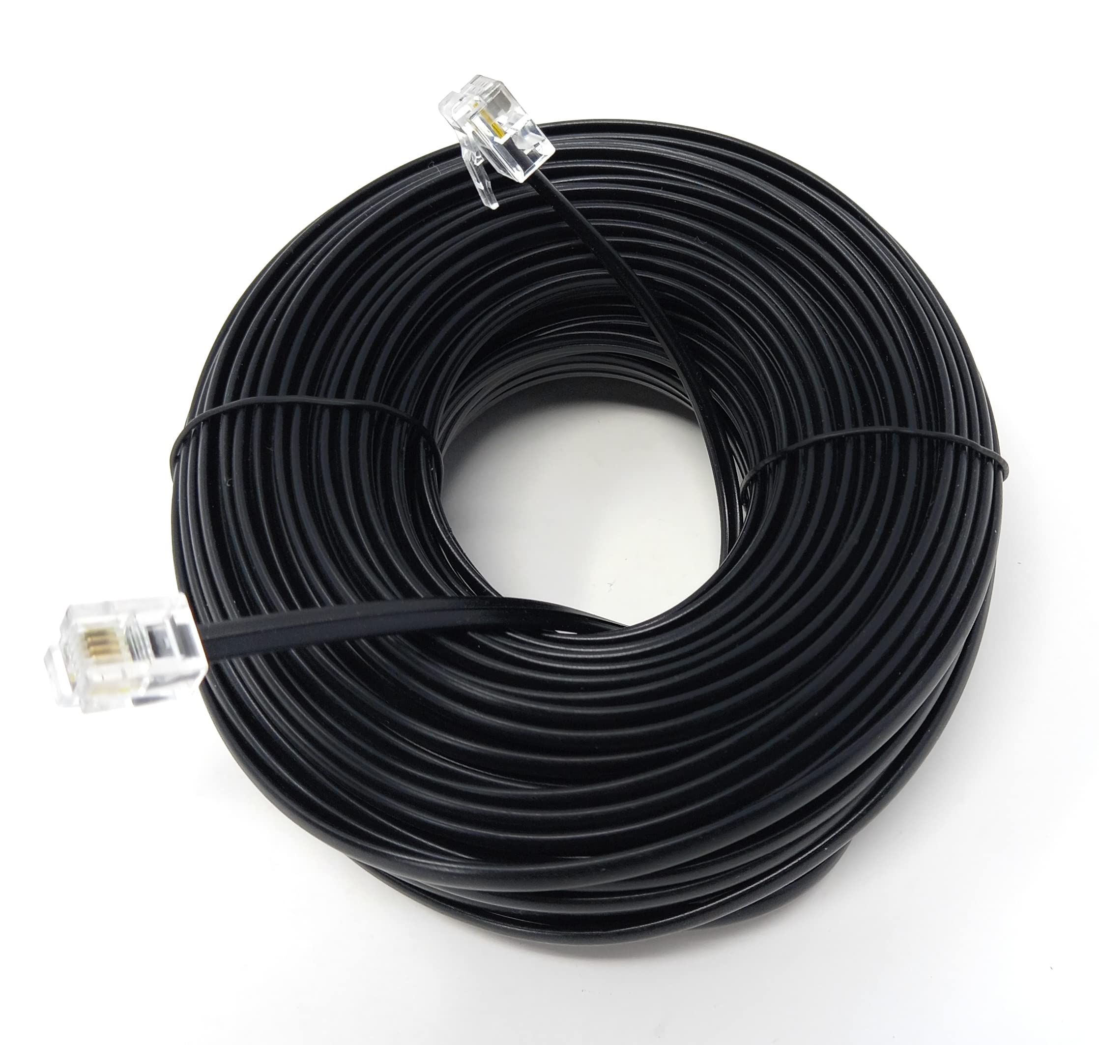 DRUT 30m RJ11 to RJ11 Telephone Landline Cable ADSL (6P4C) Flat Lead High Speed BT Internet Broadband Male to Male Router - Image 2