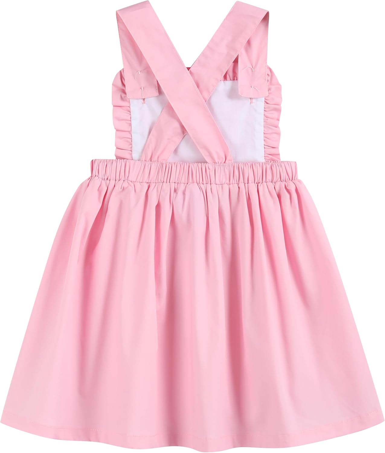 Lil cactus Baby & Girls Light Pink Ruffle Jumper Dress