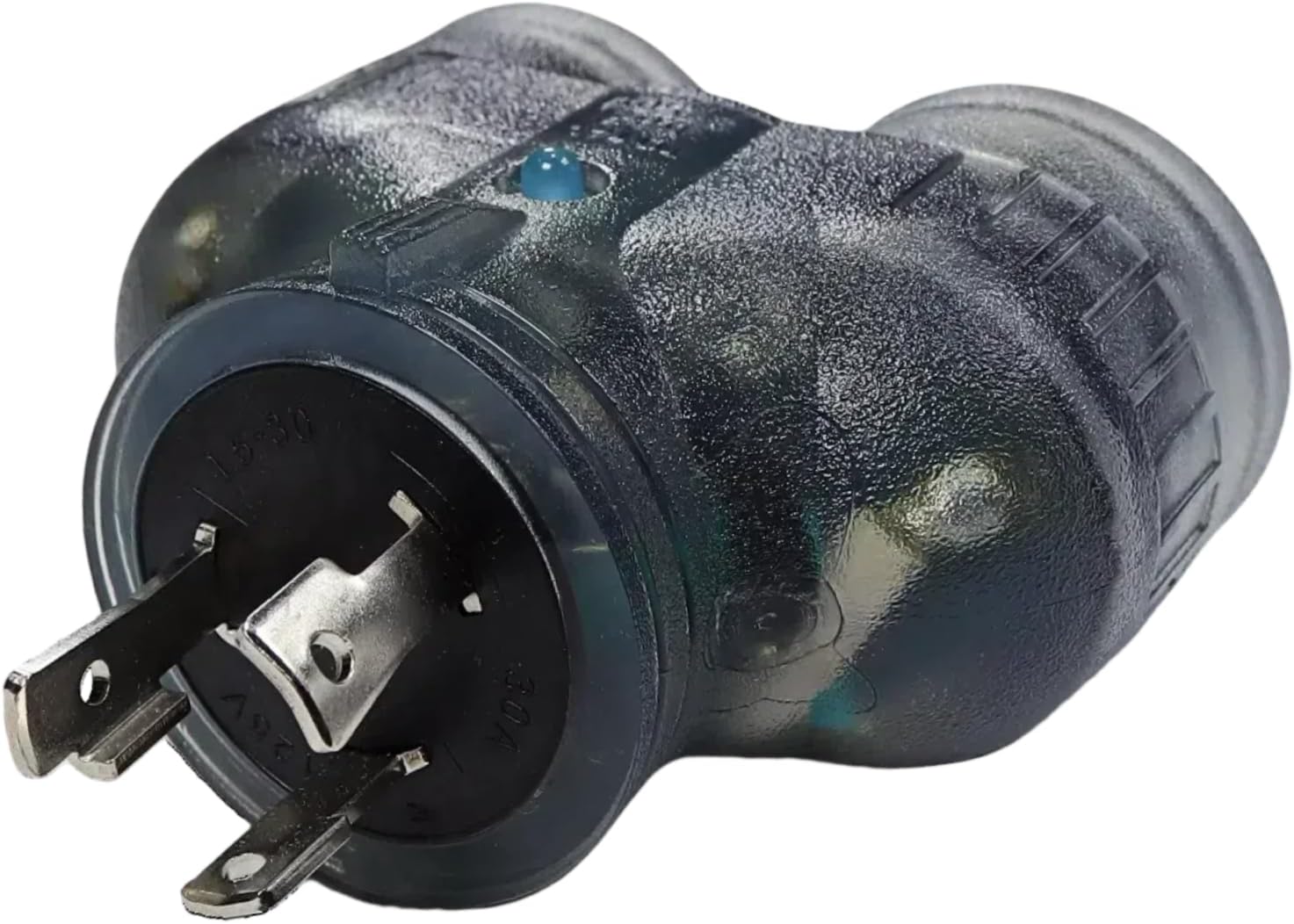 NEMA L5-30 Splitter Adapter，250Volt Twist Lock Male Plug L5-30P to (2) L5-30R Female Receptacle，Generator 30AMP 3-Prong Locking