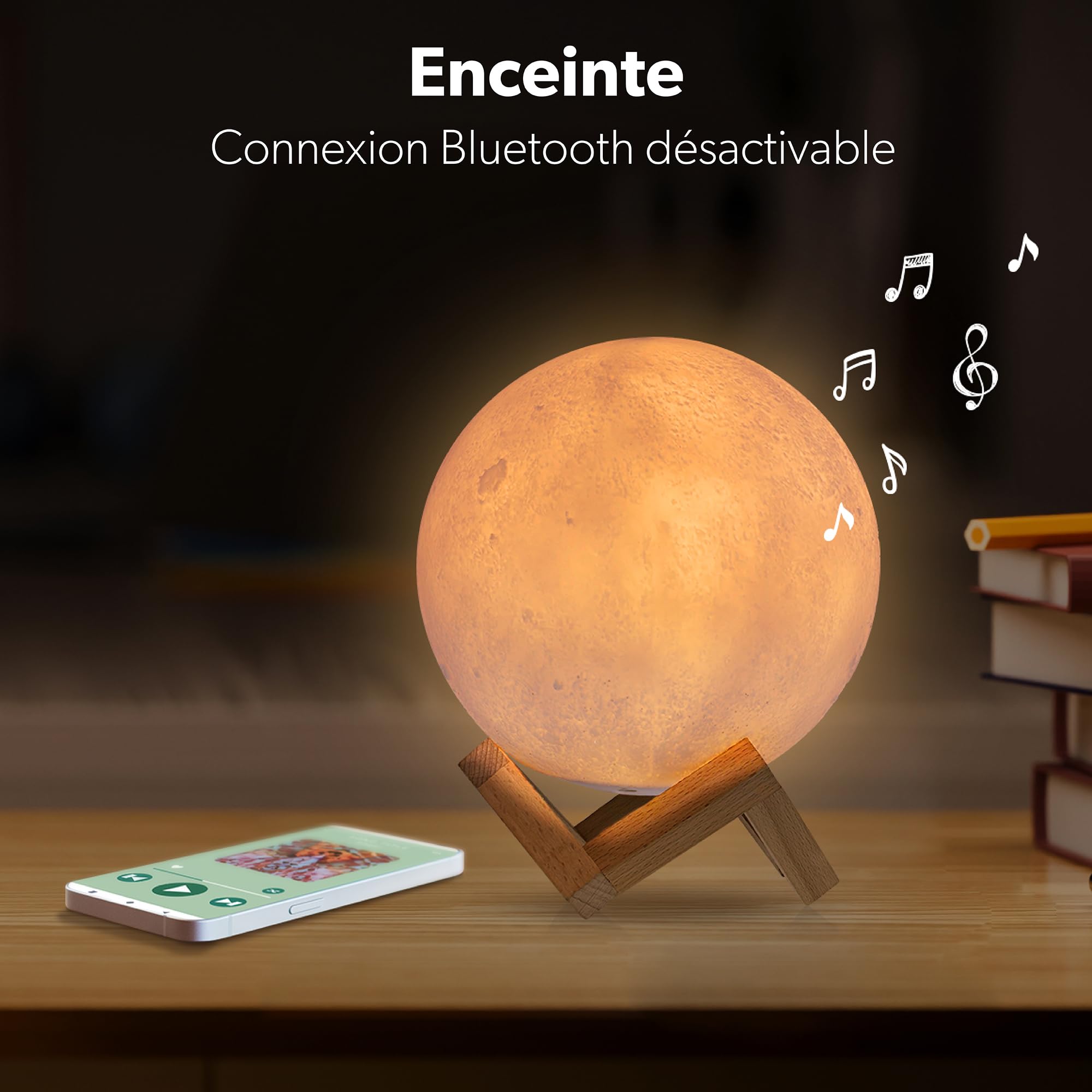 Lampe Lunie - Veilleuse Et Générateur De Bruit Bluetooth