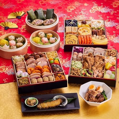 株式会社ナカノモードエンタープライズ [12/29-12/31お届け] 「板前魂の朱雀」特大八.五寸 和洋中華風三段重おせち(5人前)