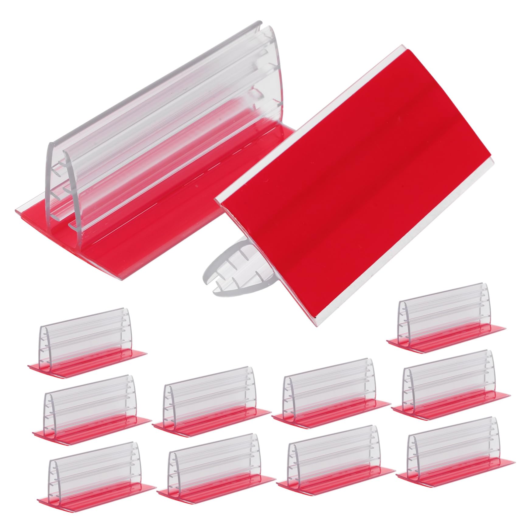 Ciieeo 4 Ensembles Porte-étiquette De Billet Pare-éternuement Nombre Titulaires Éternuer Clé Restaurant Porte-affiches Auto-adhésifs Porte-cartes De Place Pvc 12 Pièces * 4