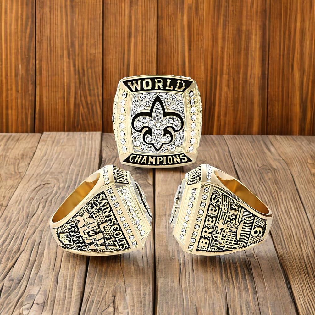 Pierścień Mistrza Super Bowl 2009 Saints – Pamiątka Mistrzostw Futbolu Amerykańskiego dla Fanów, Absolwentów, Taty i Przyjaciół
