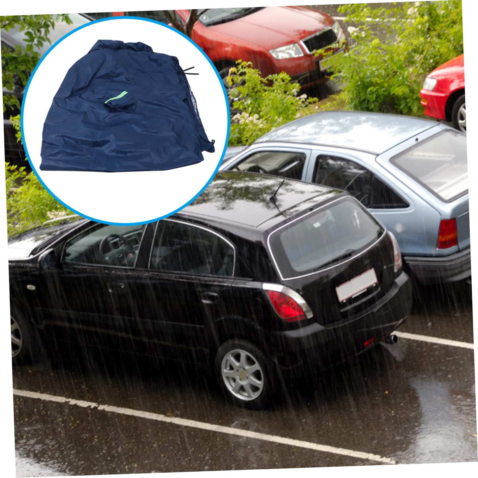 SOLUSTRE Weather Outdoor Car Cover XXXL Weather Resistant Protective Cover for Rain and Uv Windproof Straps — view 3