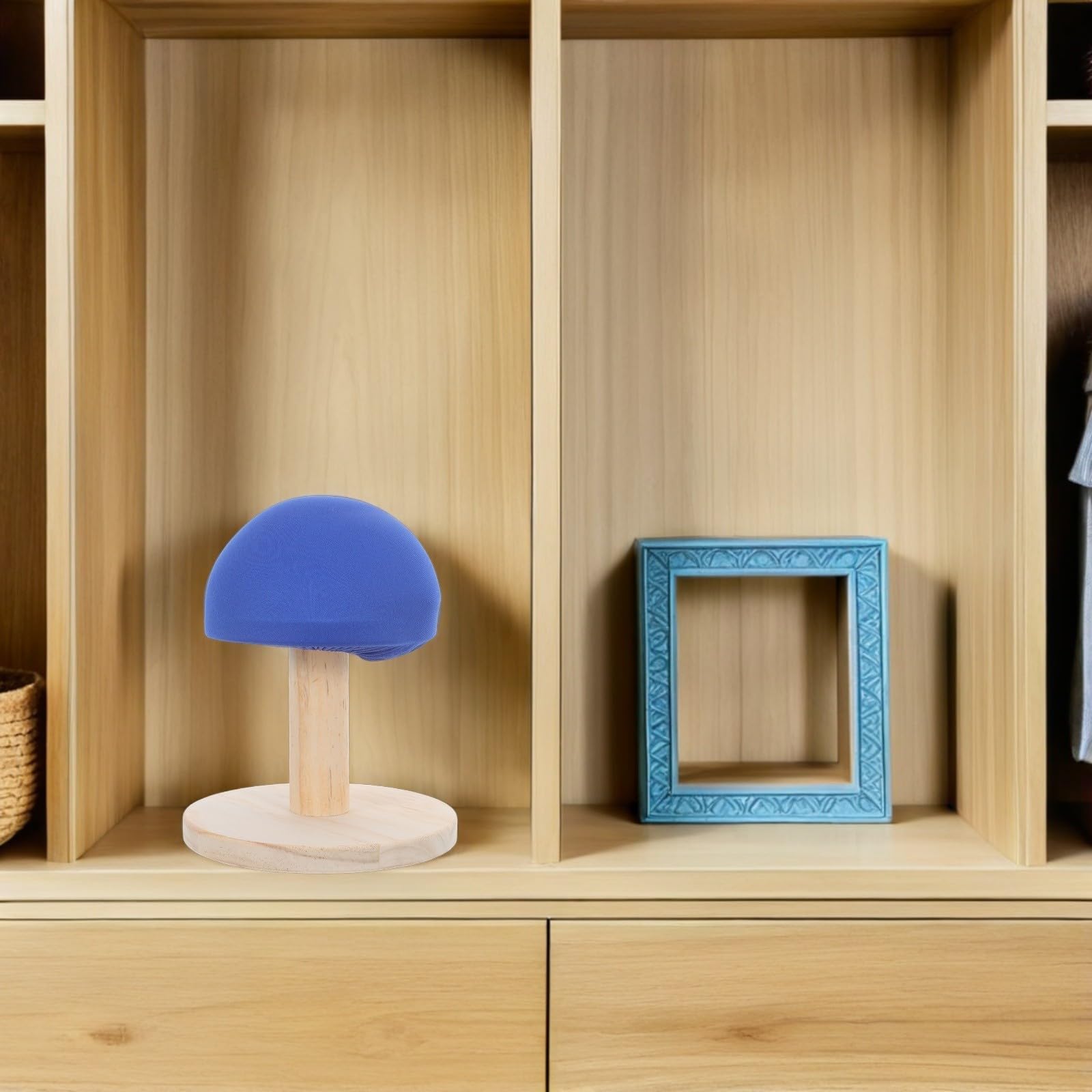EXCEART Mini Resistente Tabla Funda Azul de Madera Redonda de Planchar Compacta y para Mangas y Prendas Pequeñas Cuidado Doméstico y Dormitorios