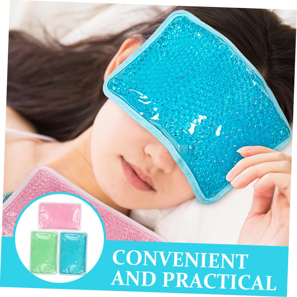 VILLCASE 3 Pezzi Sacchetti in Gel Termico Riutilizzabili per Terapia Calda e Fredda, Cuscinetto in Pvc per Collo e Schiena Impacco Termico e Refrigerante