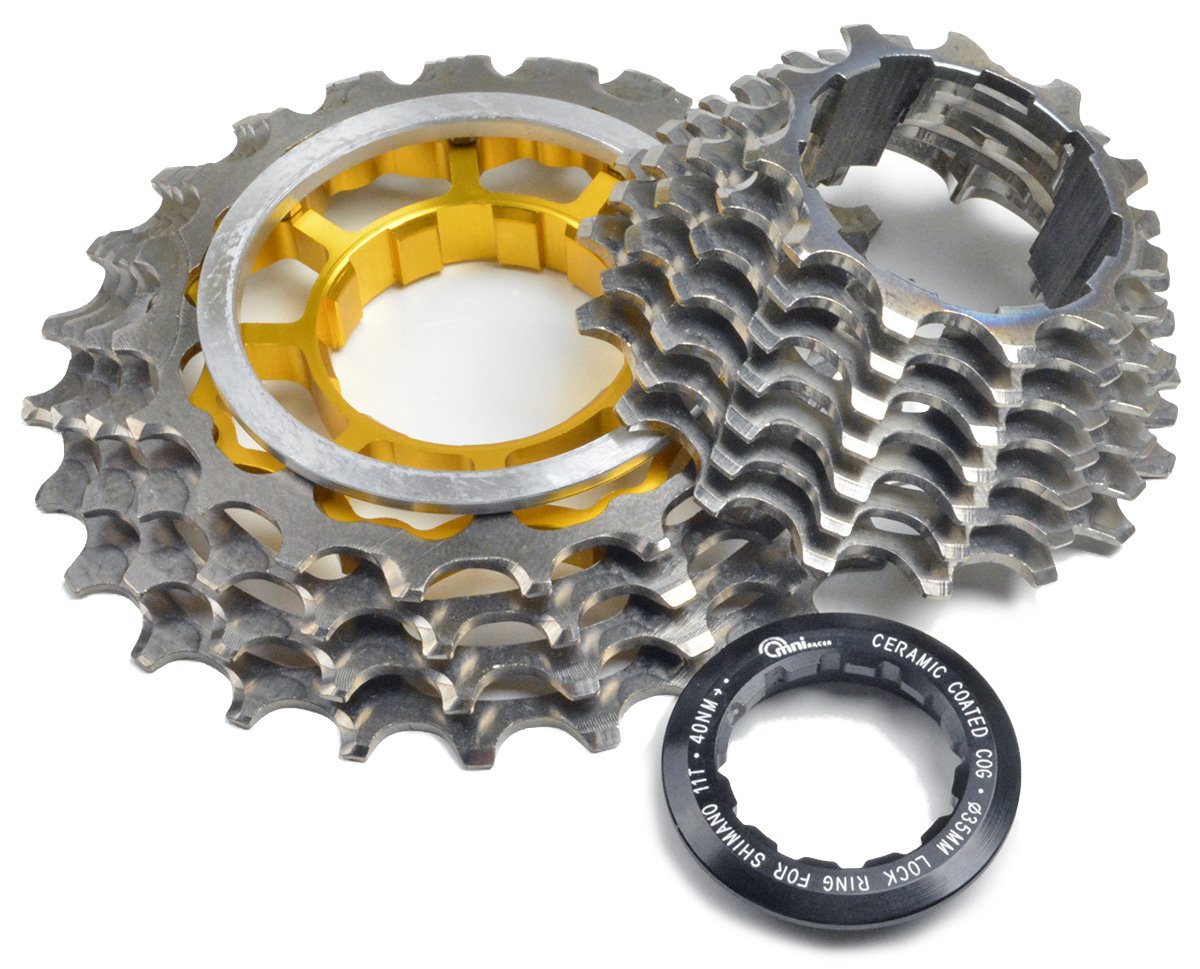 Cassette Vélo Omni Racer 11-25t 11 Vitesses Compatible Campagnolo - Pignons Titane, Occasion