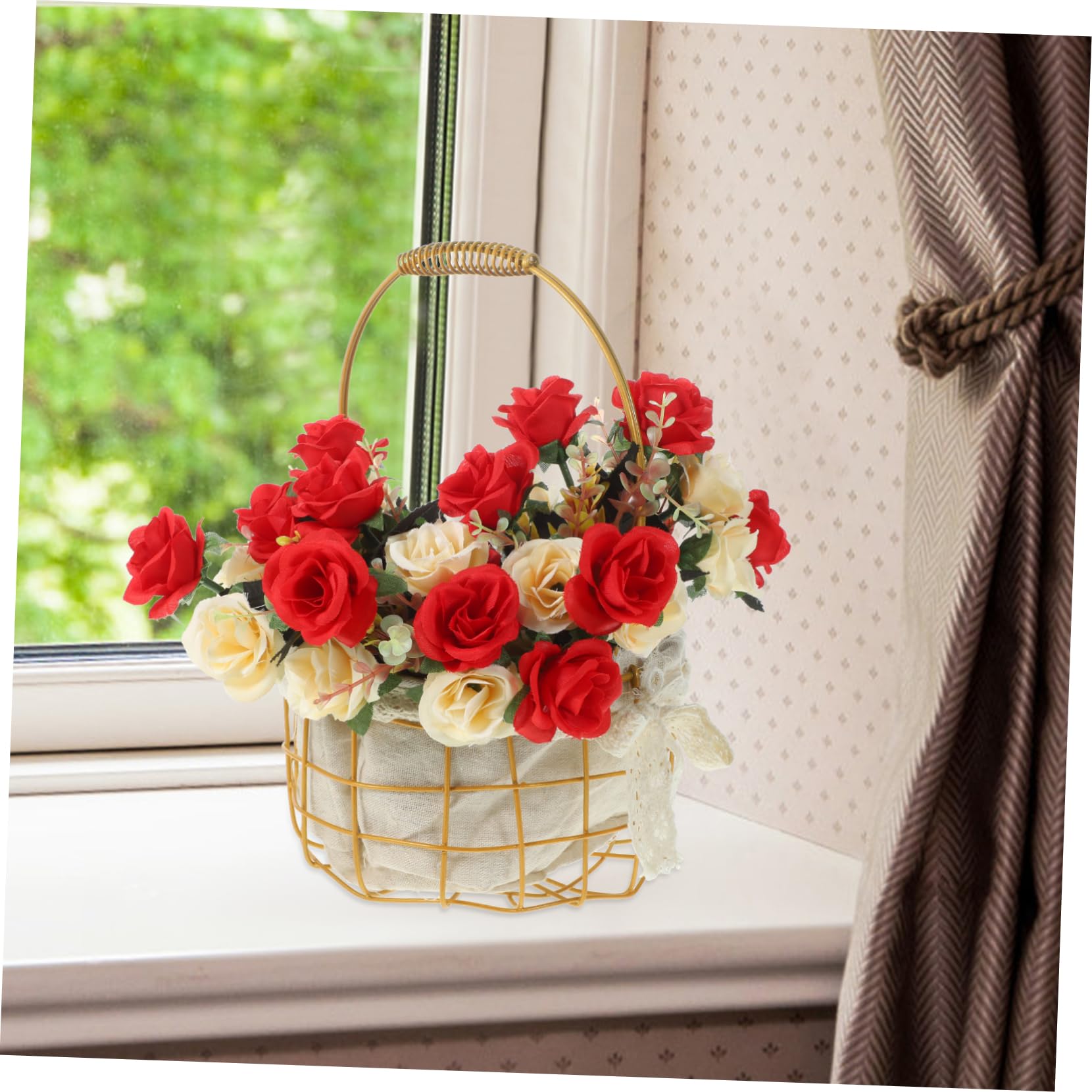 Geflochtener Blumenkorb Dekorativer Korb Für Pflanzen Innenbereich Blumentopf Aufbewahrungsbehälter Im Bauernhausstil Rustikaler Korb Mit Griff Platzsparend Und Langlebig