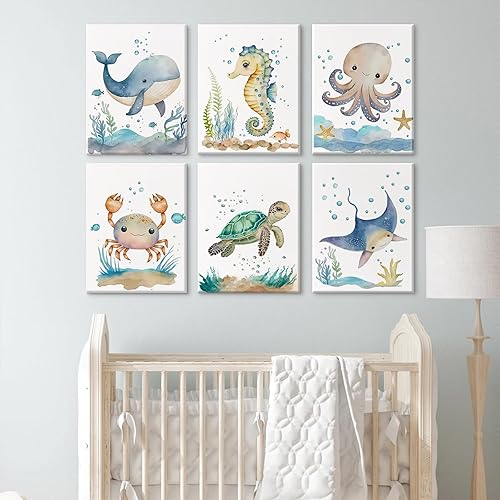 Miniatura 9 de Juego de 6 cuadros artísticos para pared de camiones para niños, lienzo, decoración de pared para construcción de niños pequeños, acuarela, camión,