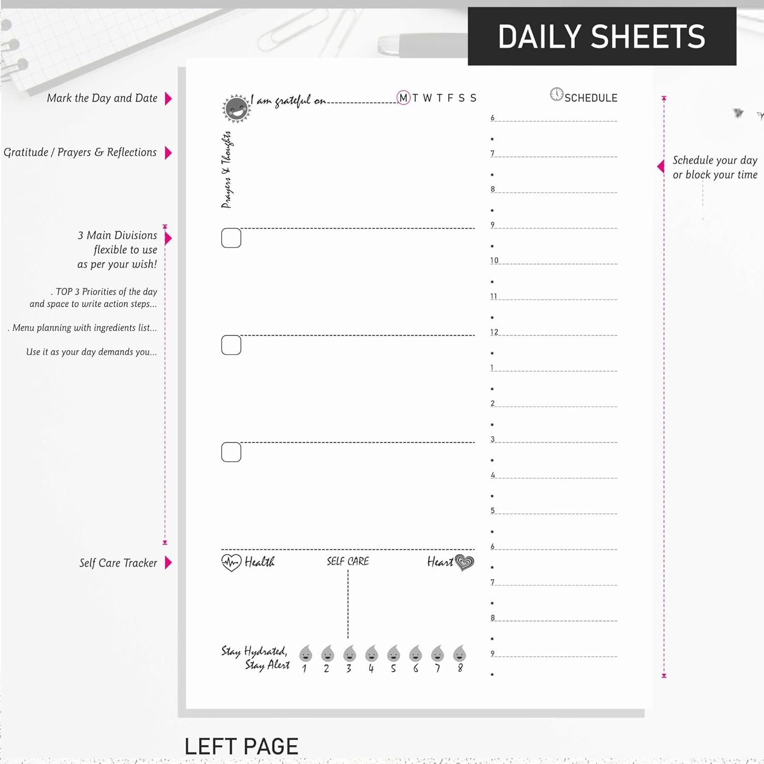 PostersInc Weekly & Daily Planner For 3 Months, Spiral Notebook, Diary Ruled & Undated Journal Book, Fitness Journal, Meal & To Do List Planner, Study & Habit Tracker, 80 GSM Paper 220 Pages (Fall in Love) PostersInc Weekly & Daily Planner For 3 Months, Spiral Notebook, Diary Ruled & Undated Journal Book, Fitness Journal, Meal & To Do List Planner, Study & Habit Tracker, 80 GSM Paper 220 Pages (Fall in Love)
