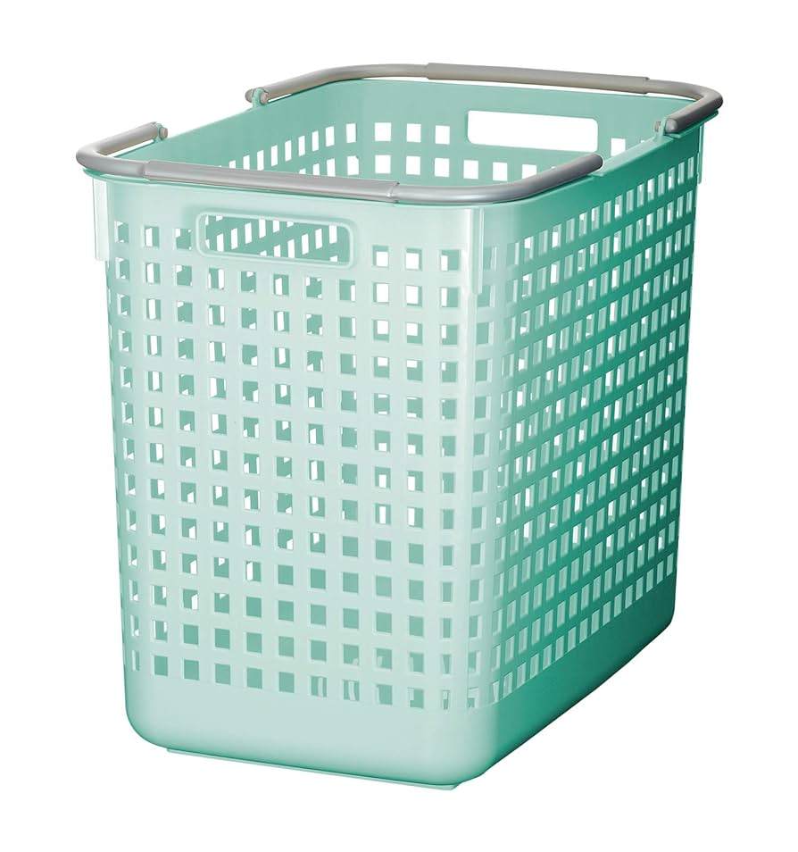 Plastic Storage Baskets,4 Pack Plastic Storage Baskets With Handles, Narrow