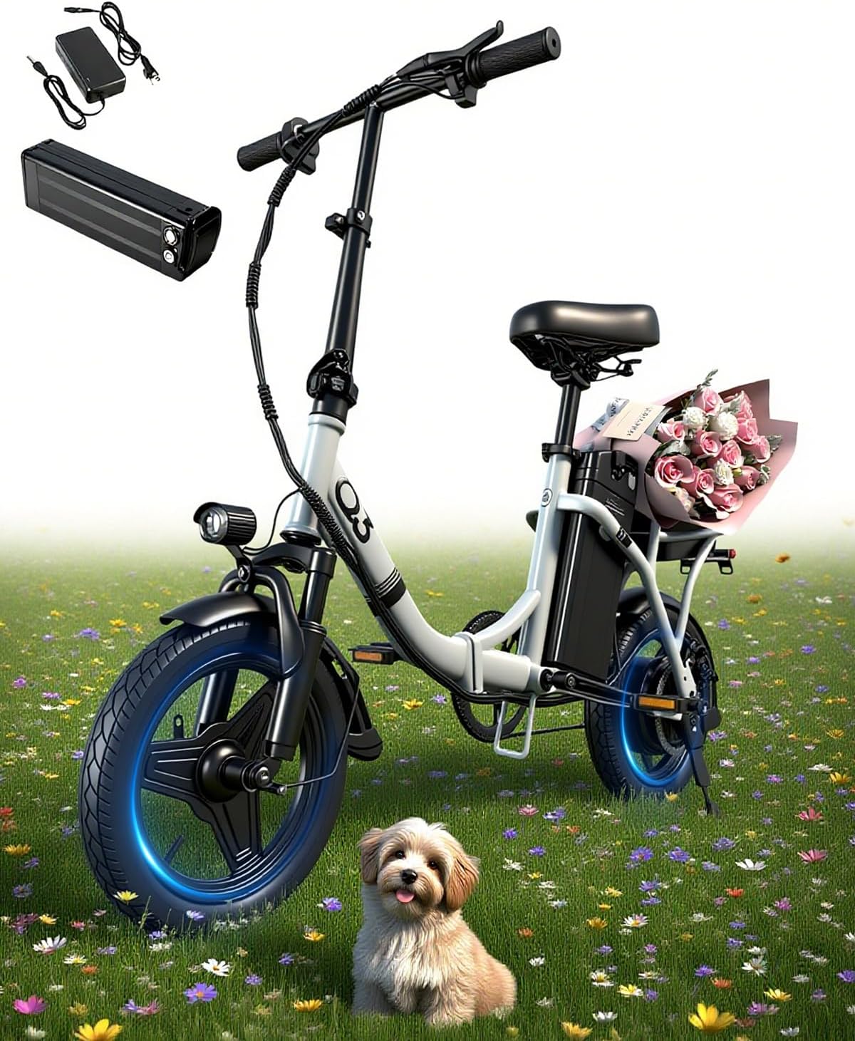 APYEAR Electric Bike for Adults,14"/26"Folding Electric Bike,20/40+ Miles,7-Speed,25MPH by 500W/750W(Peak) Motor Mountain Ebike,Shock Absorber,Electric Bicycles for Commuting,E-bike,Lightweight Ebike
