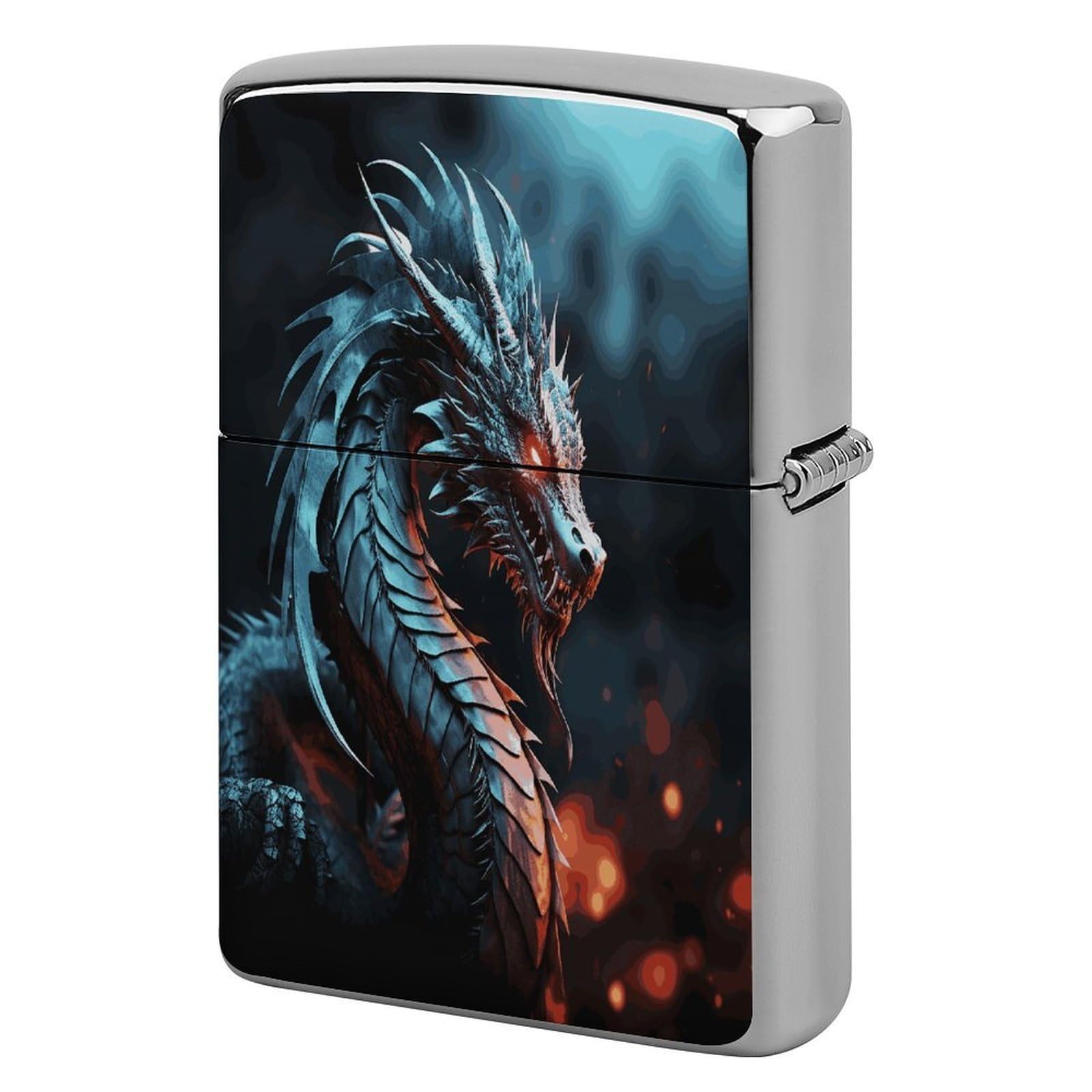 Fodpand Style Dragon Metal Lighter Case Cover Lighter Sleeve