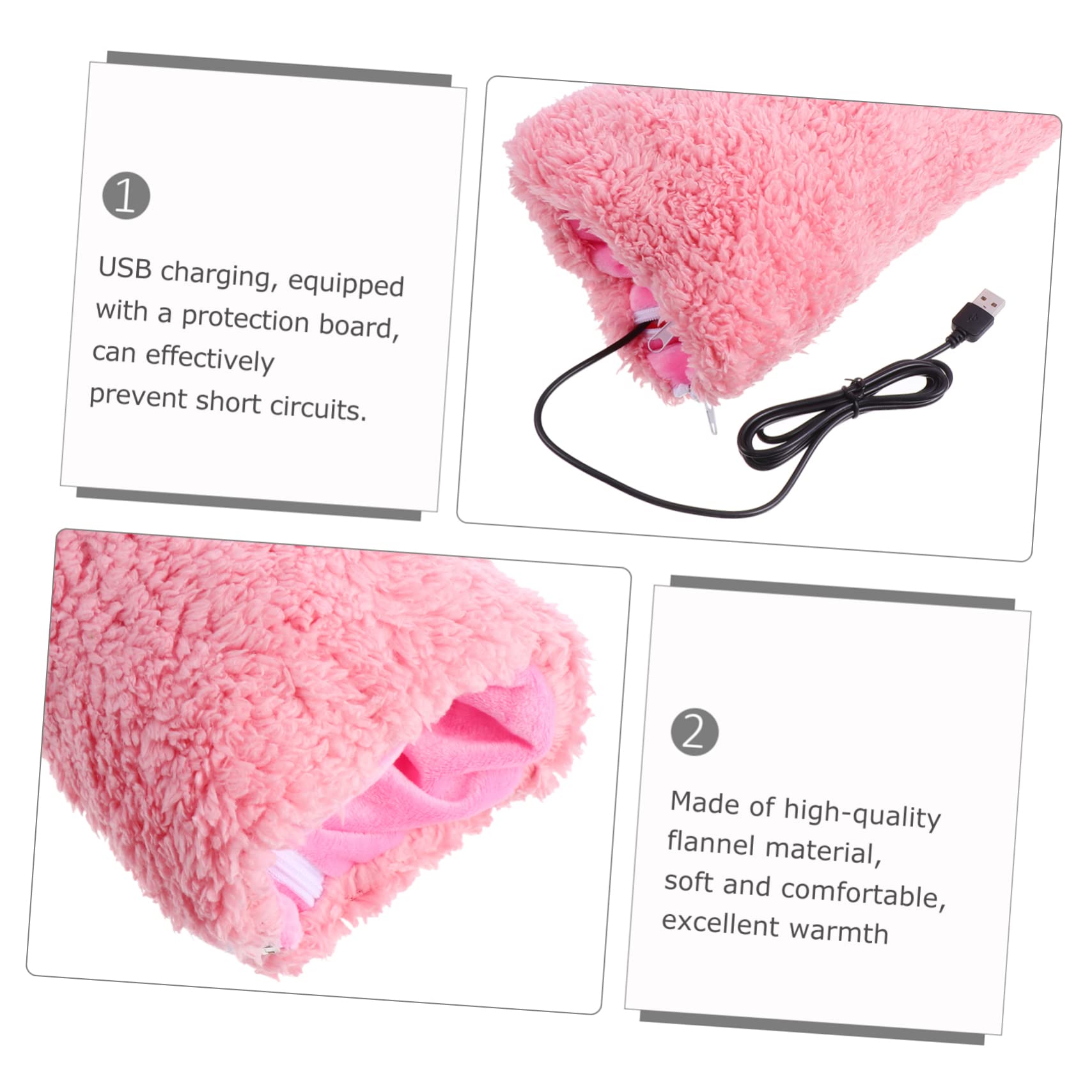 INOOMP 2pezzi Scaldamani Elettrico Usb Guanti Riscaldanti Per Ufficio e Studio Per Donne Comfort e Circolazione Inverno