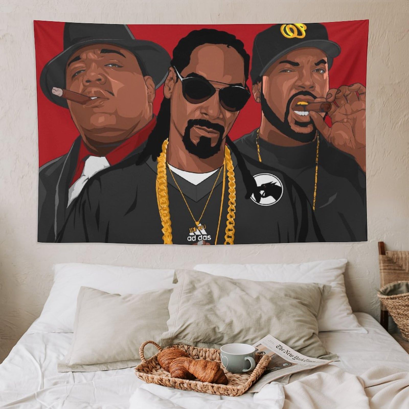 Poster da parete, motivo: cantante rap, hip-hop, tutte le stelle, 152,4 x 228,6 cm