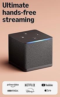Amazon Fire TV Cube, with AI-powered Fire TV Search, Hands-free streaming device with Alexa, Wi-Fi 6E, 4K Ultra HD