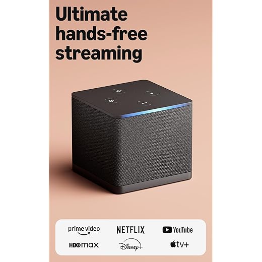 Amazon Fire TV Cube, Hands-free streaming device with Alexa, Wi-Fi 6E, 4K Ultra HD