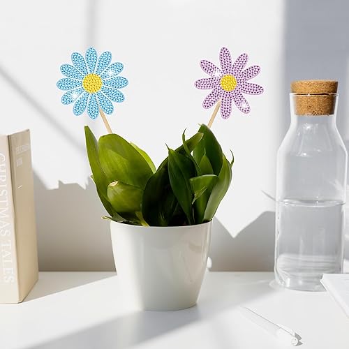 Miniatura 2 de Vcekract Kits de arte de diamantes de mariposa, 12 piezas de pintura de diamantes para decoración de jardín, suministros de manualidades de arte de