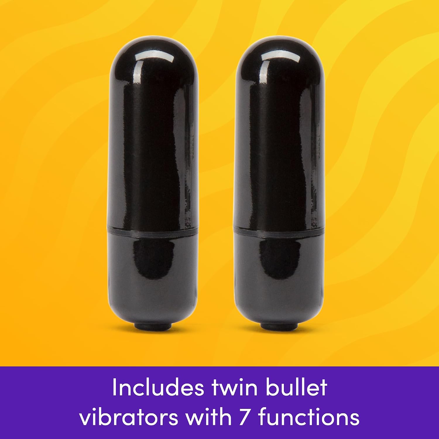 Lovehoney Double Fun Vibrating Rabbit Double Penetration Strap On Dildo - 6 Inch Realistic Silicone Dildo with 2 Bullet Vibrators - Waterproof - Black
