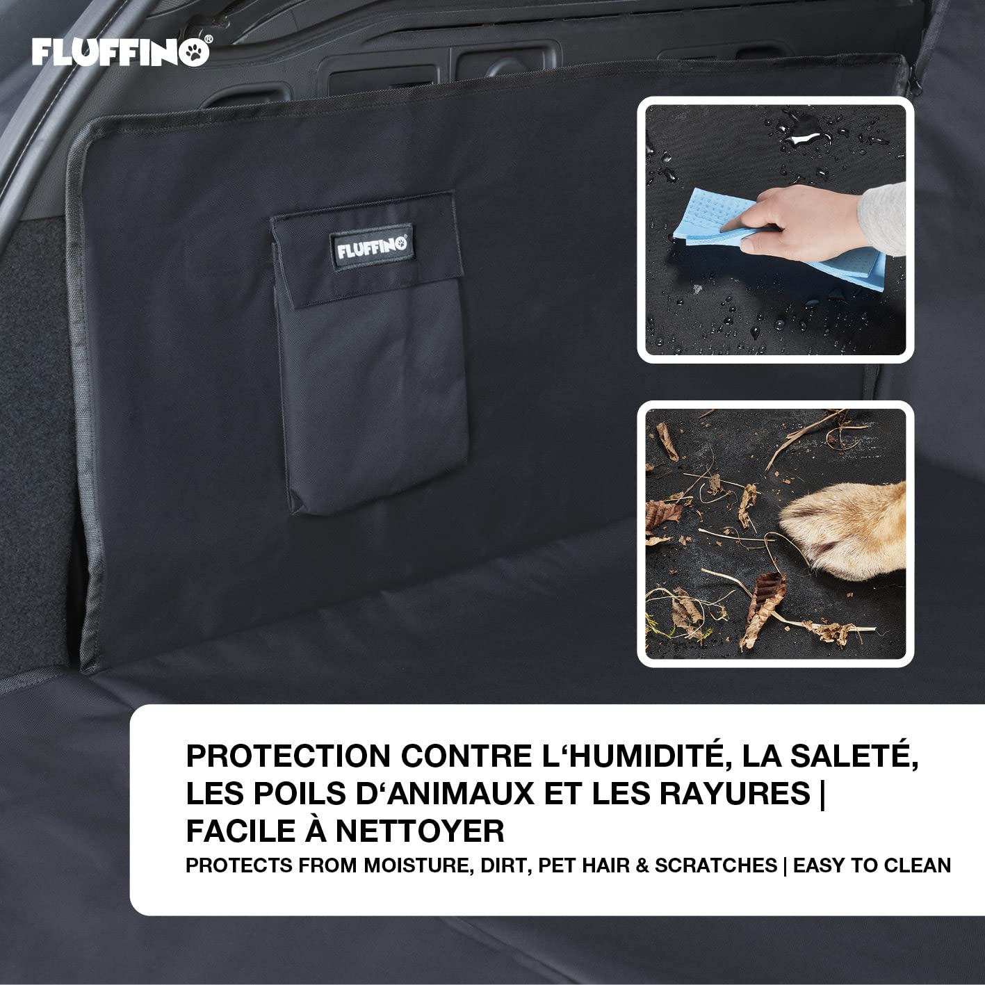 Tapis De Protection Pour Coffre De Voiture Chien - 185x105 Cm - Imperméable Et Antidérapant - Oxford 600D