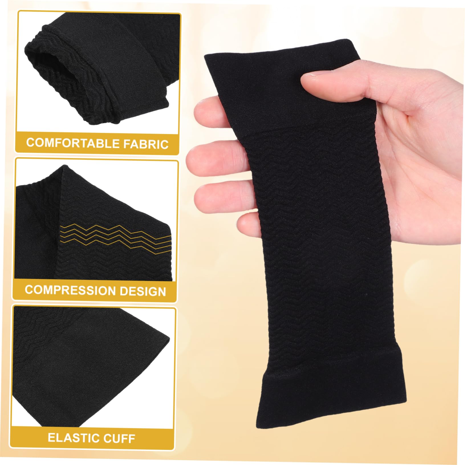 Manchons de Compression Bras Noirs, 1 Paire, Acrylique
