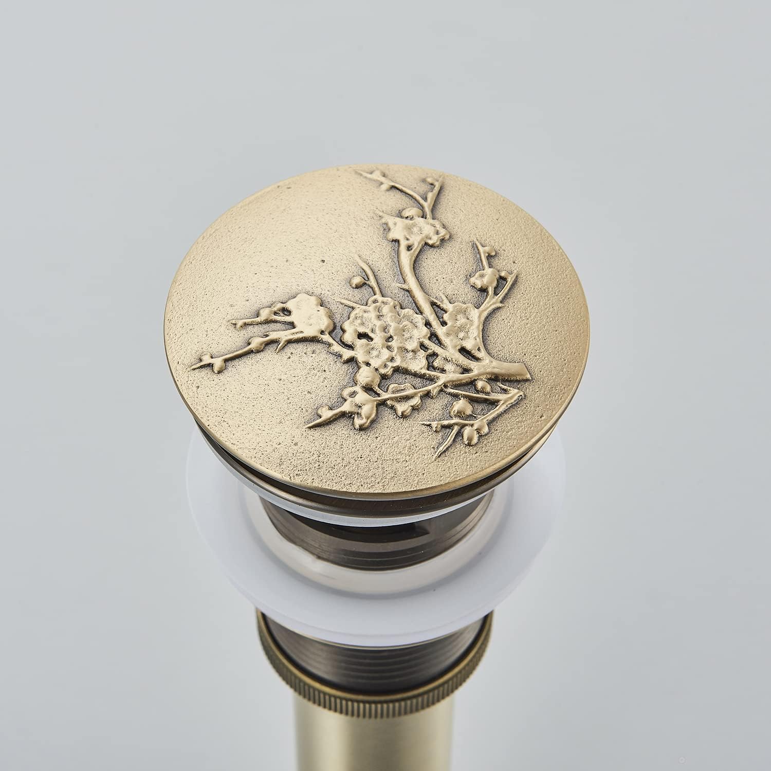 Senlesen Antique Brass Swivel Spout Bathroom Faucet Vanity Sink Mixer Tap and Pop Up Drain with Overflow - Image 7