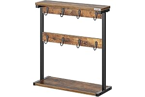 2 Tier Coffee Mug Holder with Shelf
