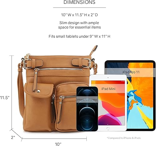 Miniatura 3 de Bolso tipo bandolera para mujer SG SUGU Katie, liviano, con varios bolsillos