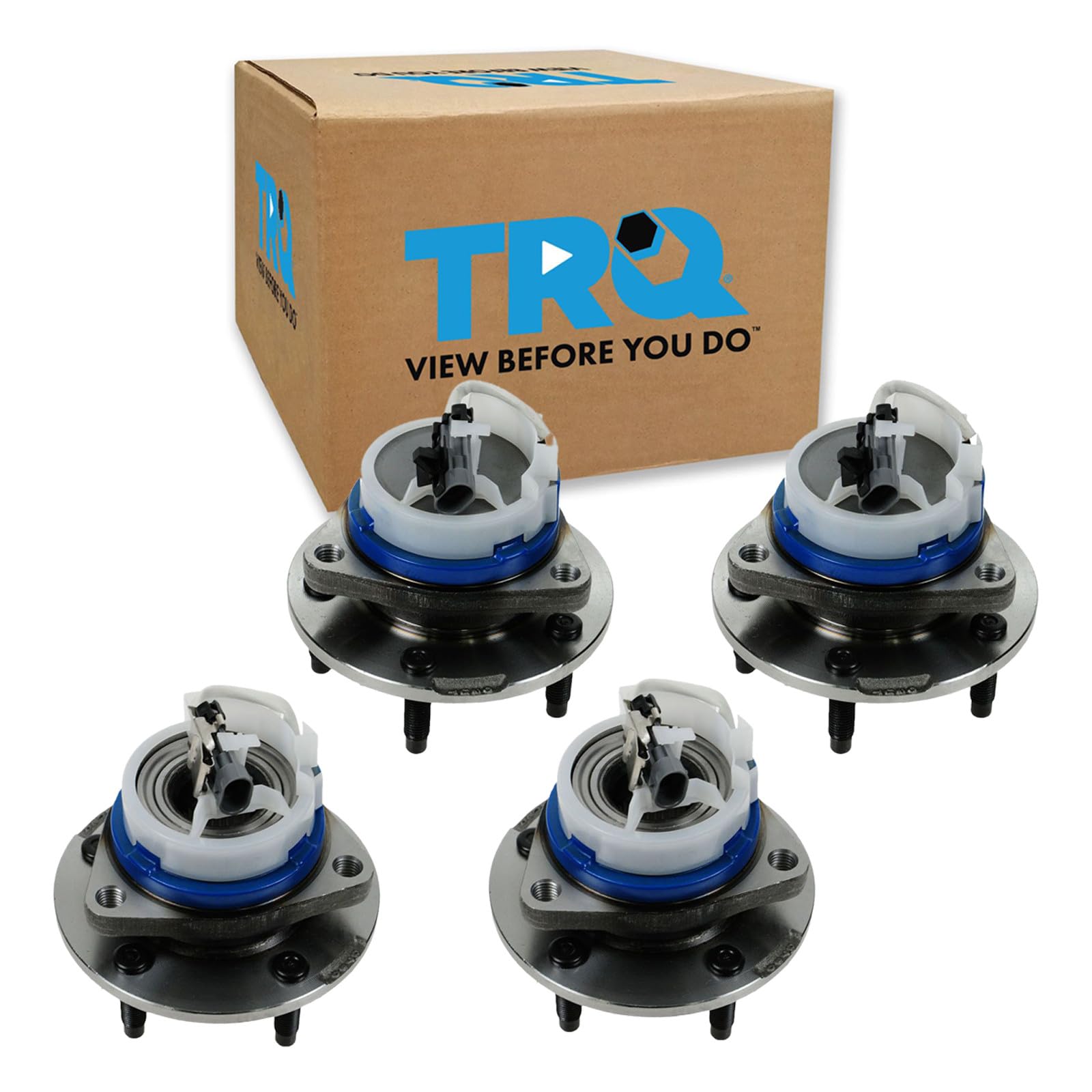 TRQ 2 Piece Front Rear Wheel Bearing &amp; Hub Assembly Set