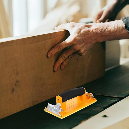 Miniatura 7 de TEHAUX Lijadora de mano para paneles de yeso, lijadora de mano con abrazadera de papel de lija, lijadora de madera, lijadora de pared de yeso,