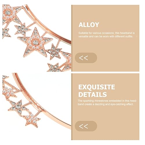 Miniatura 6 de FRCOLOR Diademas para la cabeza para mujer, diadema con cuentas para mujer, diadema de diamantes de imitación, accesorios de diamantes de imitación