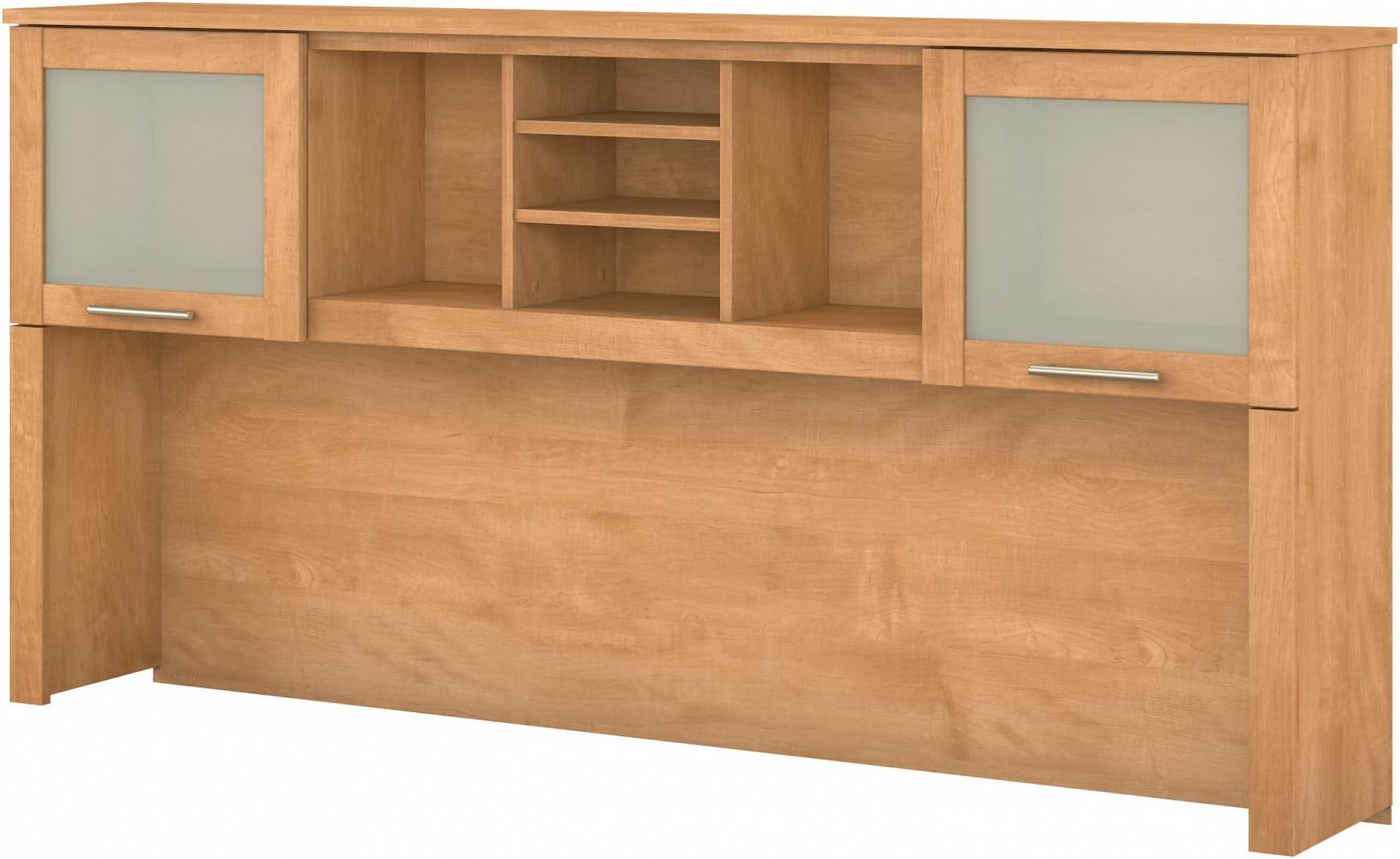 Somerset 72W Desk Hutch in Maple Cross, Attachment with Shelves and Cabinets for Home Office