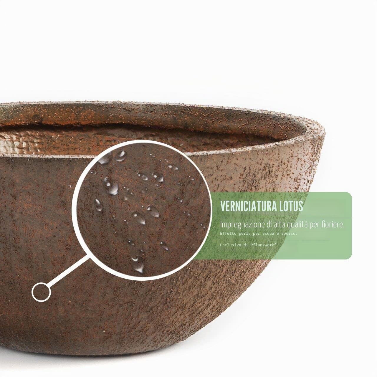 Pflanzwerk® Fioriera Vaso da Fiori Bowl Ø 45cm Ruggine *Resistente al Gelo* *Europea di qualità* *Protezione UV*
