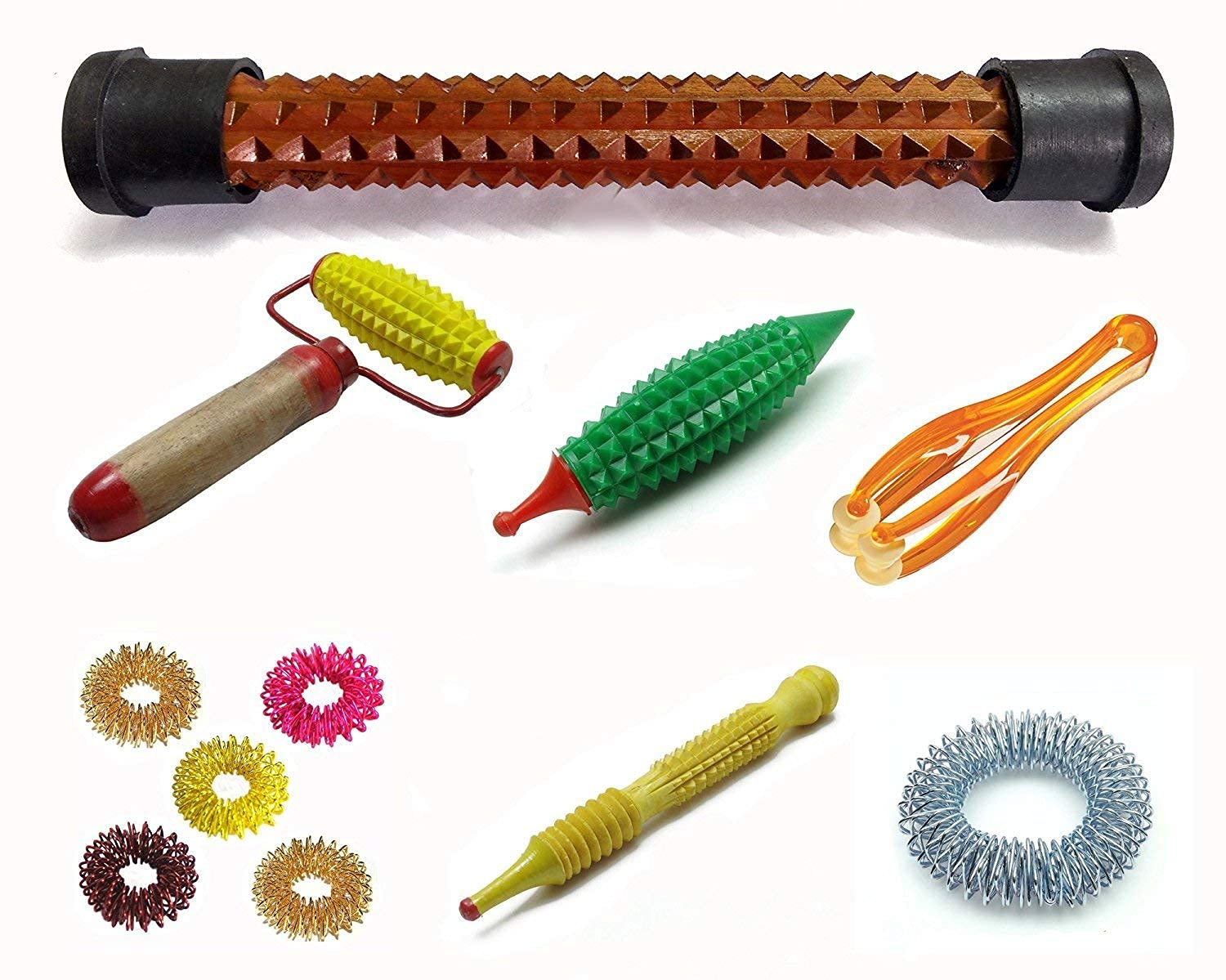 EKIN Acupressure mat 7 In 1 Kit Wooden Refleology Massager(Body Roller, Plastic Karela, Finger Massager, Wooden Jimmy Stick, Bracelet, Rings) (B09NM8JVVK) Amazon Price History, Amazon Price Tracker