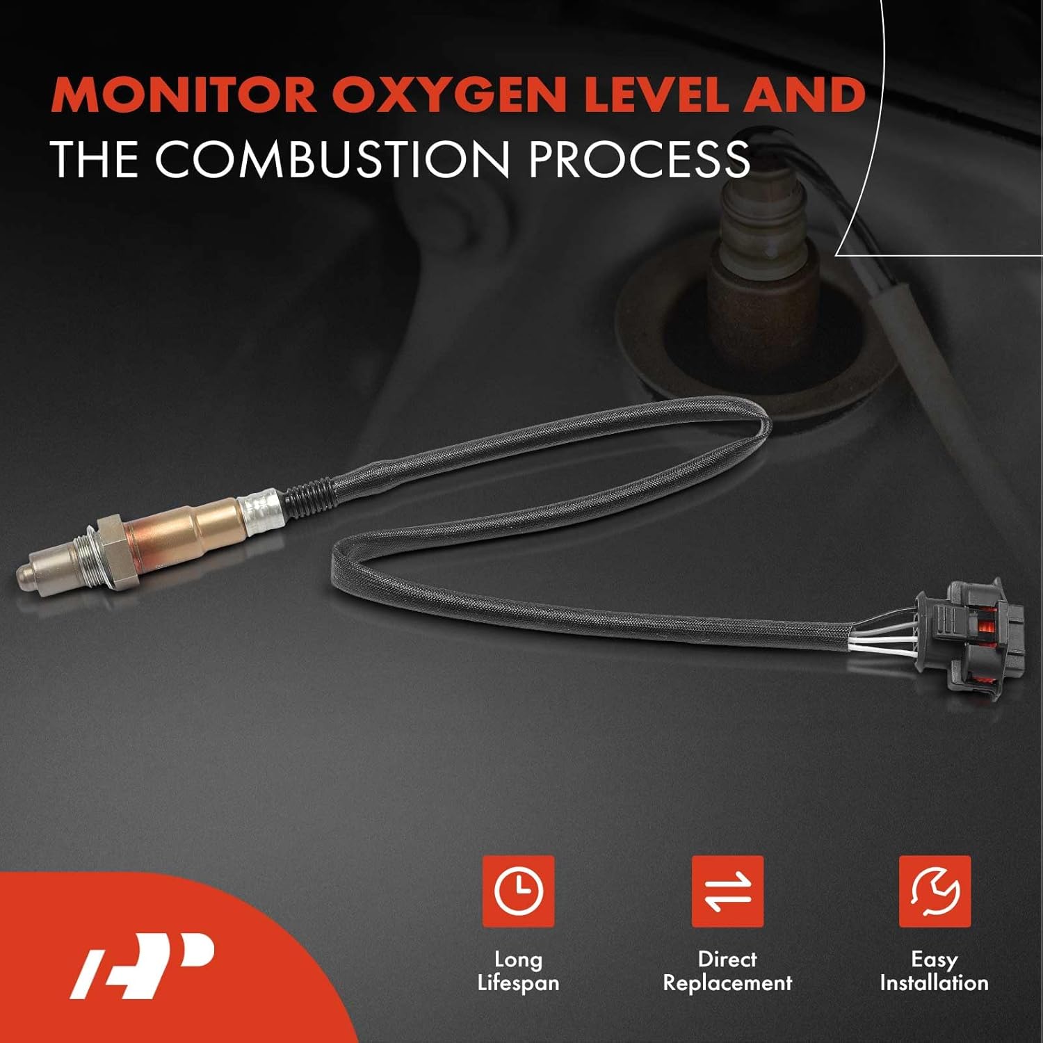 A-Premium O2 Oxygen Sensor Compatible with Chevrolet Cruze 2011-2015, Cruze Limited 2016, Sonic 2012-2018 & Saab 9-5 2010-2011, Upstream and Downstream, 2-PC Set, Replace# 55572215