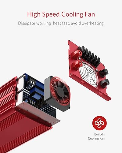 Vista 4 de BESTEK Inversor de corriente de 2000 W, 3 salidas de CA, CC 12 V a 110 V CA, convertidor de energía para automóvil, para camping, fuente