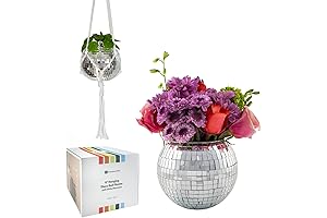 Disco Ball Vase With Planter and Hanger