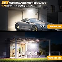 Vista 3 de Solar Motion Lights Outdoor - with 16.4ft Cable, 3000LM LED Security Lights for Outside Dusk to Dawn, 2400mAh IP65 Waterproof Flood Lights with