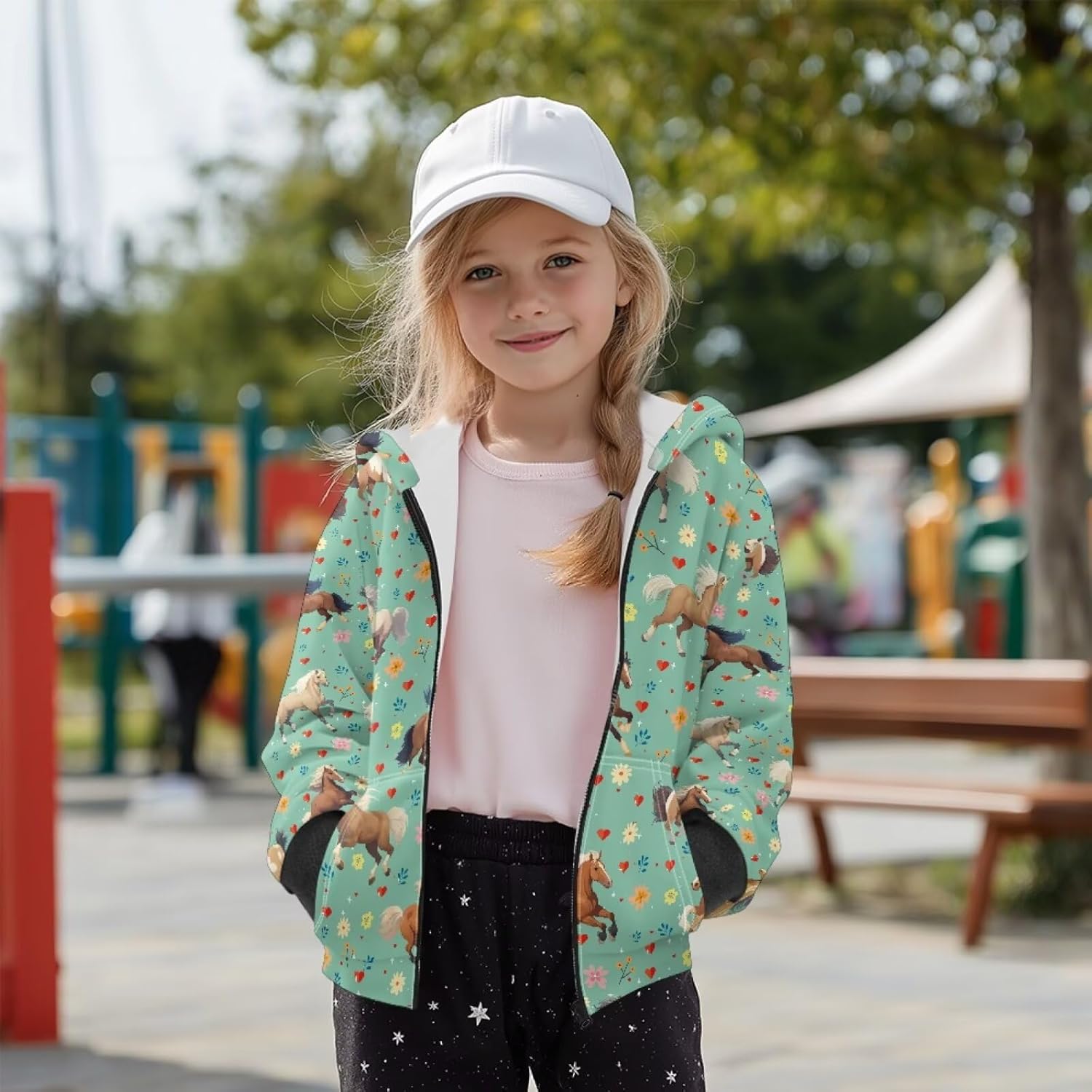 Coldinair Zip Up Hoodies for Girls Toddler Kids Long Sleeve Hooded Sweatshirts for 6-16 Years Athletic Jackets with Pocket