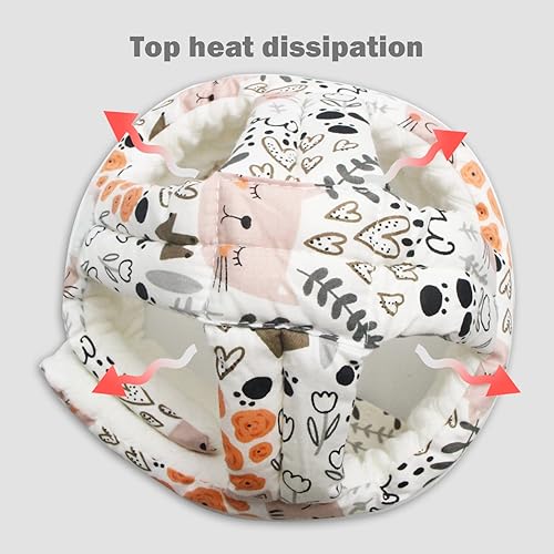 Miniatura 6 de Protector de cabeza de bebé, casco de bebé para gatear, caminar, sin golpes, cabeza de seguridad ajustable para caminar, jugar (gato)